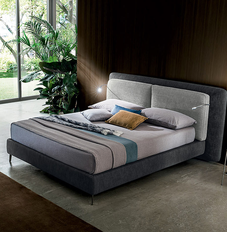 Strutture letto imbottite e di design
